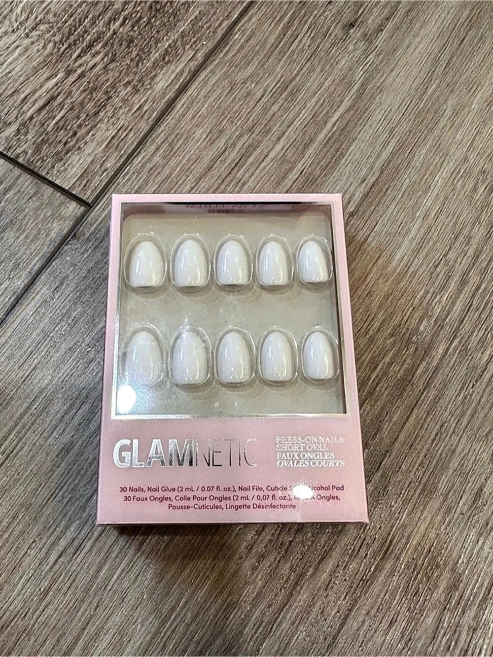 Glamnetic White Swan White Press-On Nails